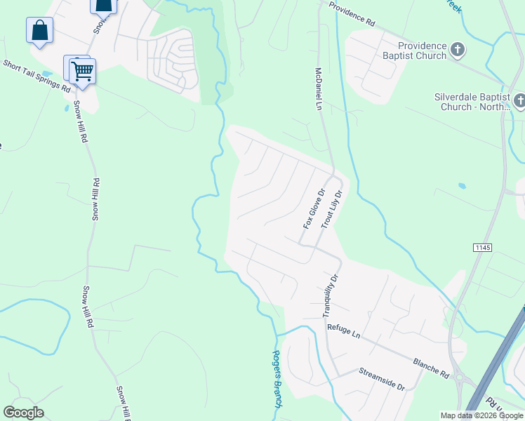 map of restaurants, bars, coffee shops, grocery stores, and more near 7374 Blazing Star Court in Ooltewah
