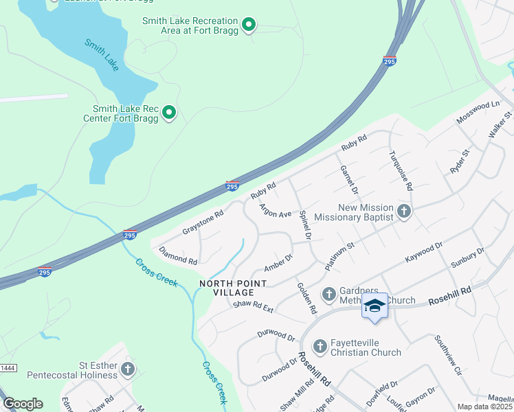 map of restaurants, bars, coffee shops, grocery stores, and more near 1533 Argon Avenue in Fayetteville
