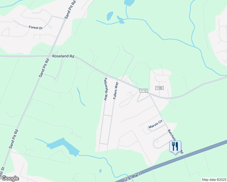 map of restaurants, bars, coffee shops, grocery stores, and more near 108 Fullers Way in Aberdeen