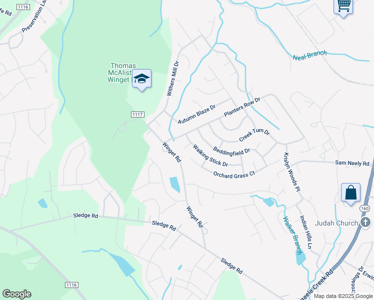 map of restaurants, bars, coffee shops, grocery stores, and more near 13517 Plowstone Court in Charlotte