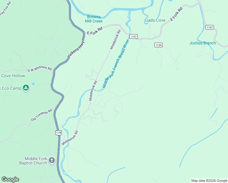 map of restaurants, bars, coffee shops, grocery stores, and more near 245 Tip Field Road in Brevard