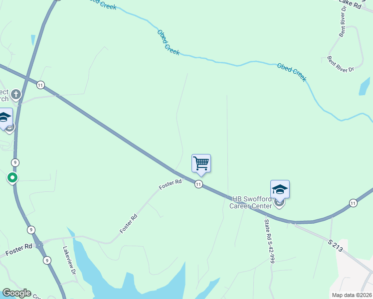 map of restaurants, bars, coffee shops, grocery stores, and more near 206 Fraley Drive in Inman