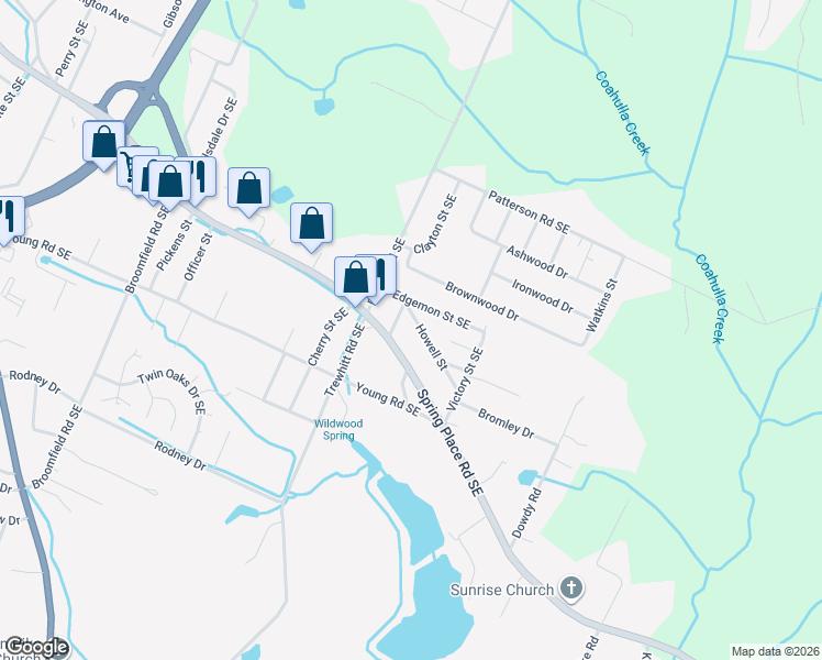 map of restaurants, bars, coffee shops, grocery stores, and more near 2316 Howell Street in Cleveland