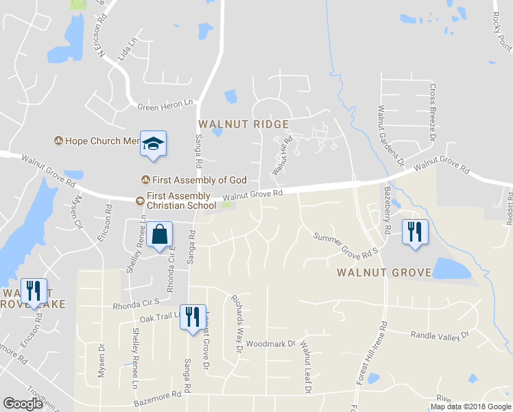 map of restaurants, bars, coffee shops, grocery stores, and more near 8866 Plantation Trail Cove in Shelby County