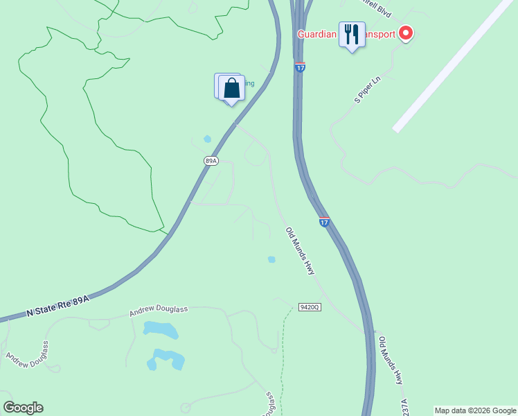 map of restaurants, bars, coffee shops, grocery stores, and more near 19 Pine Del Drive in Flagstaff