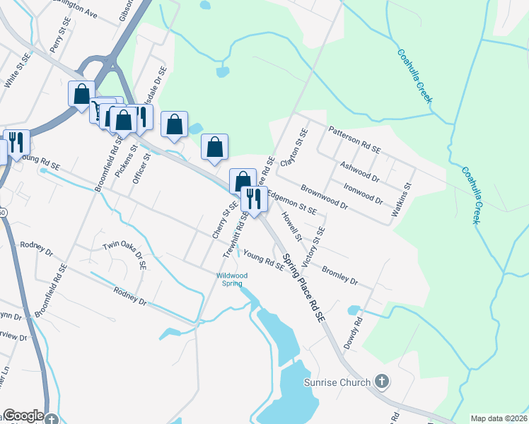 map of restaurants, bars, coffee shops, grocery stores, and more near 2316 Howell Street in Cleveland