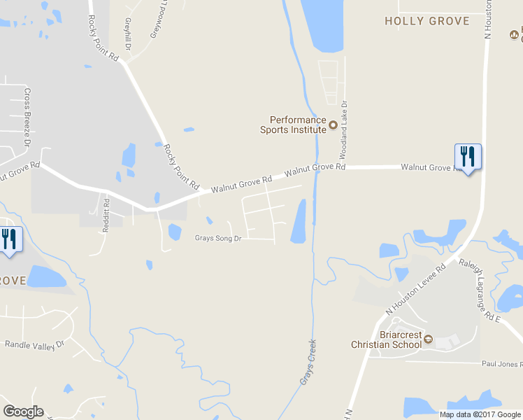 map of restaurants, bars, coffee shops, grocery stores, and more near 9625 Grays Lake Cove in Shelby County