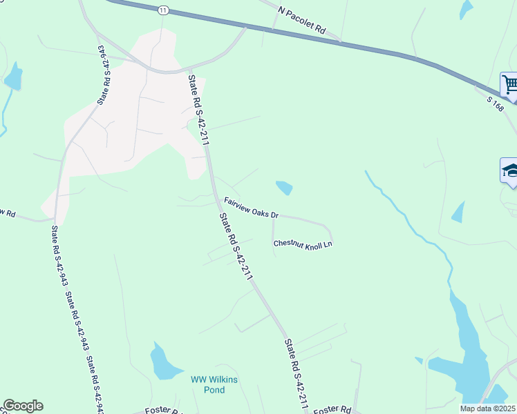 map of restaurants, bars, coffee shops, grocery stores, and more near 141 Fairview Oaks Drive in Campobello