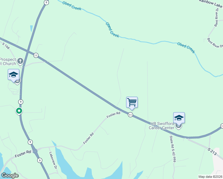 map of restaurants, bars, coffee shops, grocery stores, and more near 207 Fraley Drive in Inman