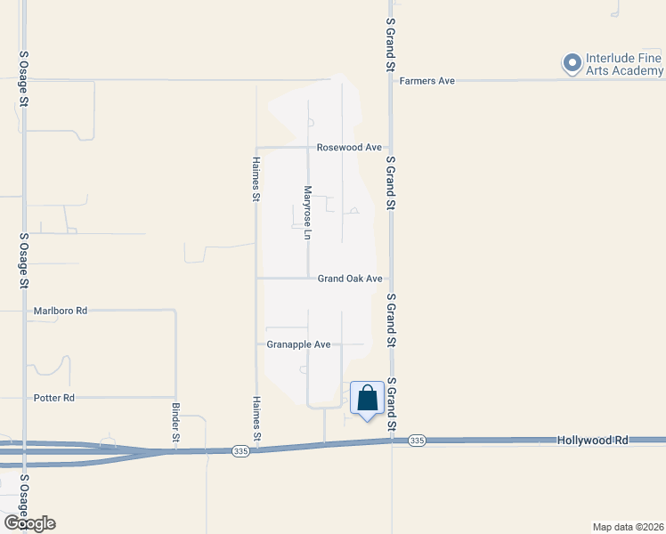 map of restaurants, bars, coffee shops, grocery stores, and more near 3255-3507 Grand Oak in Amarillo