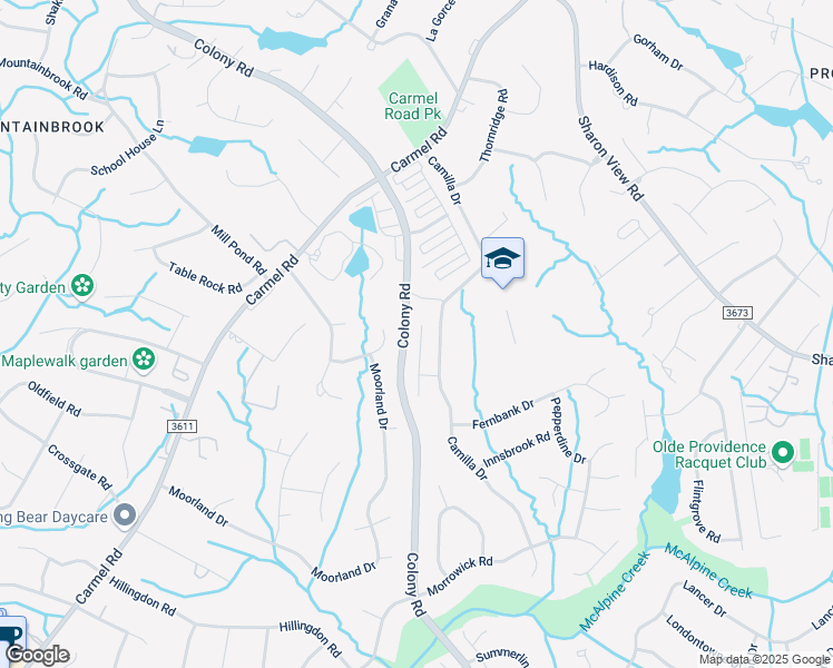 map of restaurants, bars, coffee shops, grocery stores, and more near 2644 Tanbridge Road in Charlotte