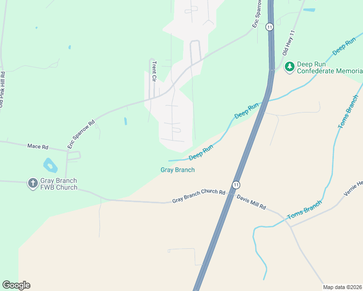 map of restaurants, bars, coffee shops, grocery stores, and more near 2125 Possum Trot Lane in Deep Run