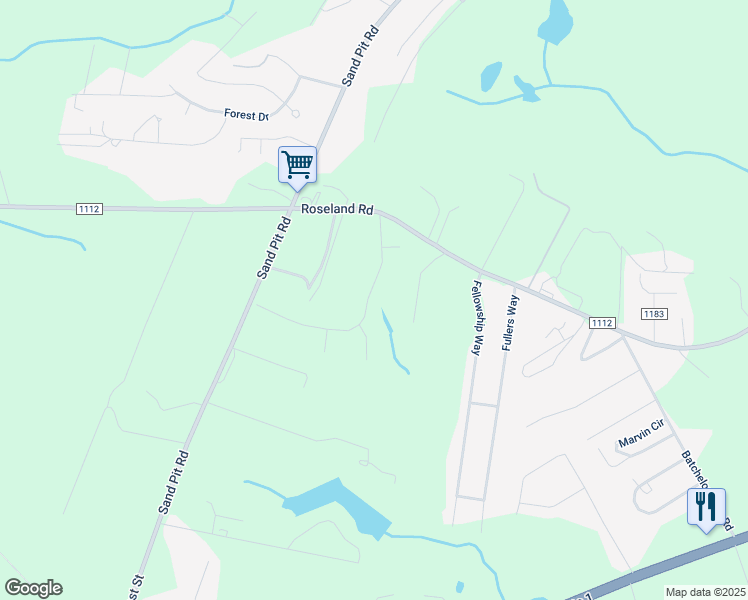 map of restaurants, bars, coffee shops, grocery stores, and more near 292 Spring Meadows Drive in Aberdeen
