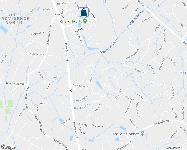 map of restaurants, bars, coffee shops, grocery stores, and more near 2204 Henery Tuckers Court in Charlotte