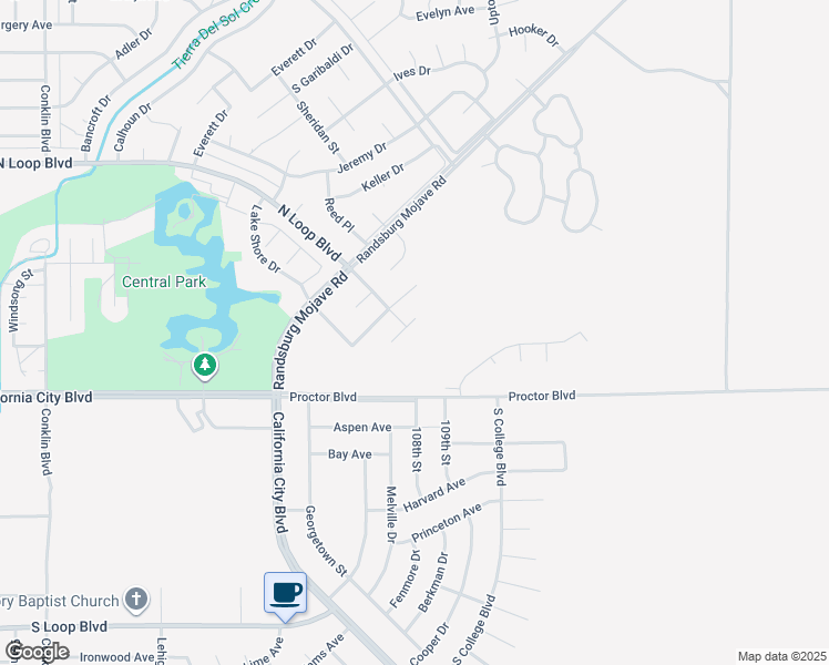 map of restaurants, bars, coffee shops, grocery stores, and more near 21382 Baldwin Lane in California City