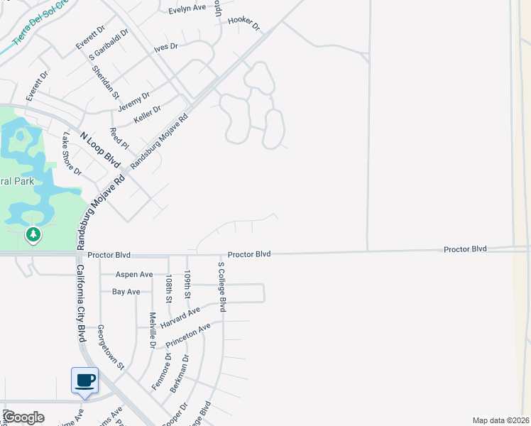 map of restaurants, bars, coffee shops, grocery stores, and more near 11125 Rome Beauty Drive in California City