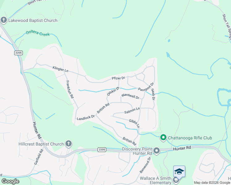 map of restaurants, bars, coffee shops, grocery stores, and more near 6140 Oilskin Drive in Ooltewah