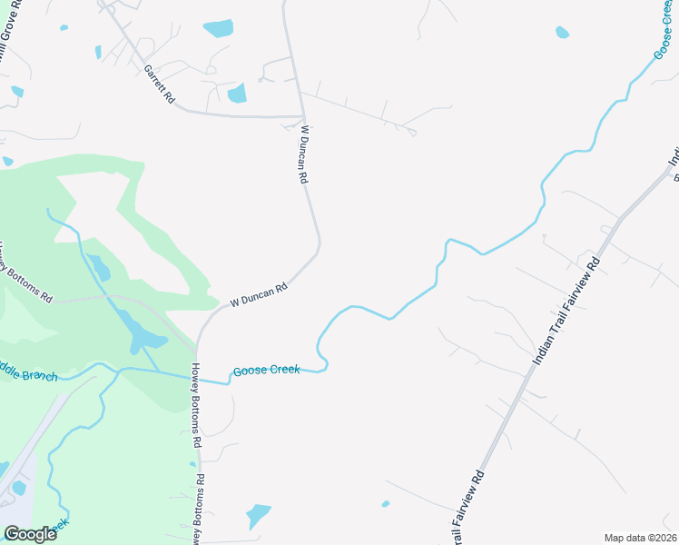 map of restaurants, bars, coffee shops, grocery stores, and more near West Duncan Road in Indian Trail