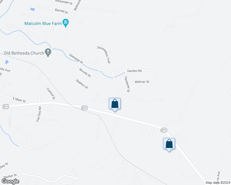 map of restaurants, bars, coffee shops, grocery stores, and more near 1110 Devonshire Trail in Aberdeen