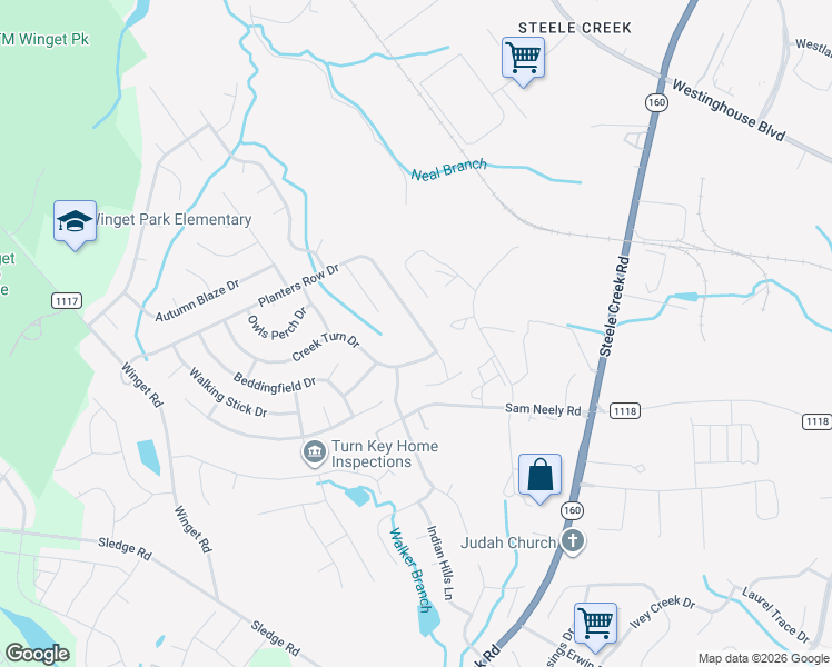 map of restaurants, bars, coffee shops, grocery stores, and more near 12839 Planters Row Drive in Charlotte
