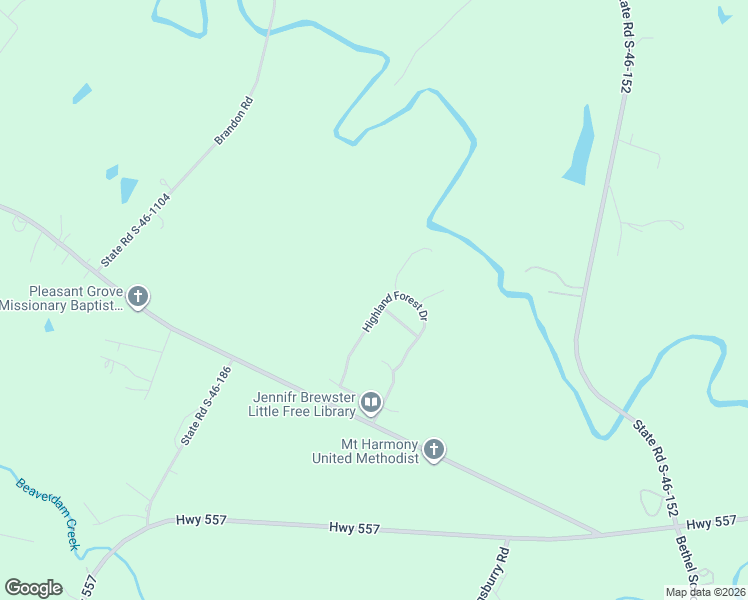 map of restaurants, bars, coffee shops, grocery stores, and more near 192 Highland Forest Drive in Clover