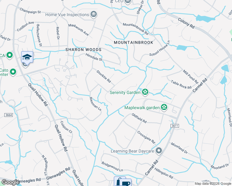map of restaurants, bars, coffee shops, grocery stores, and more near 4219 Kronos Place in Charlotte