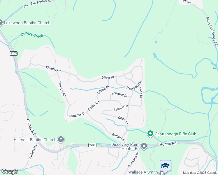 map of restaurants, bars, coffee shops, grocery stores, and more near 6140 Oilskin Drive in Ooltewah