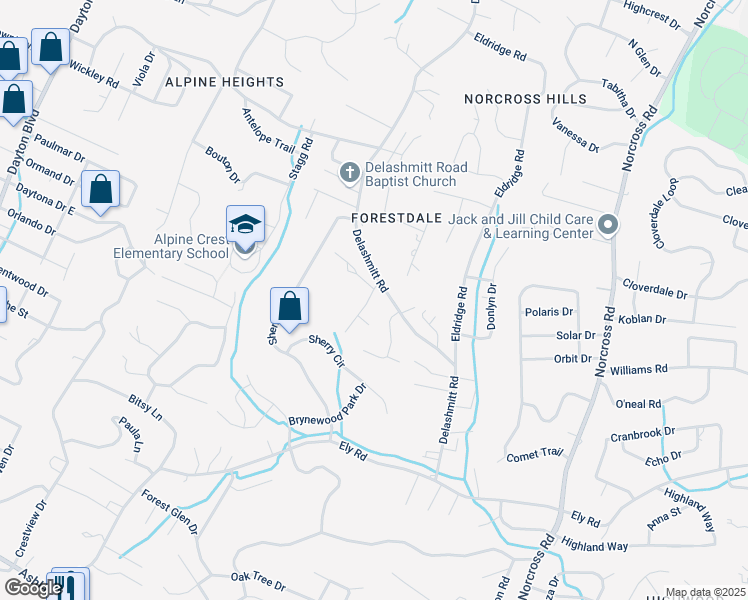 map of restaurants, bars, coffee shops, grocery stores, and more near 4654 Cary Lane in Chattanooga