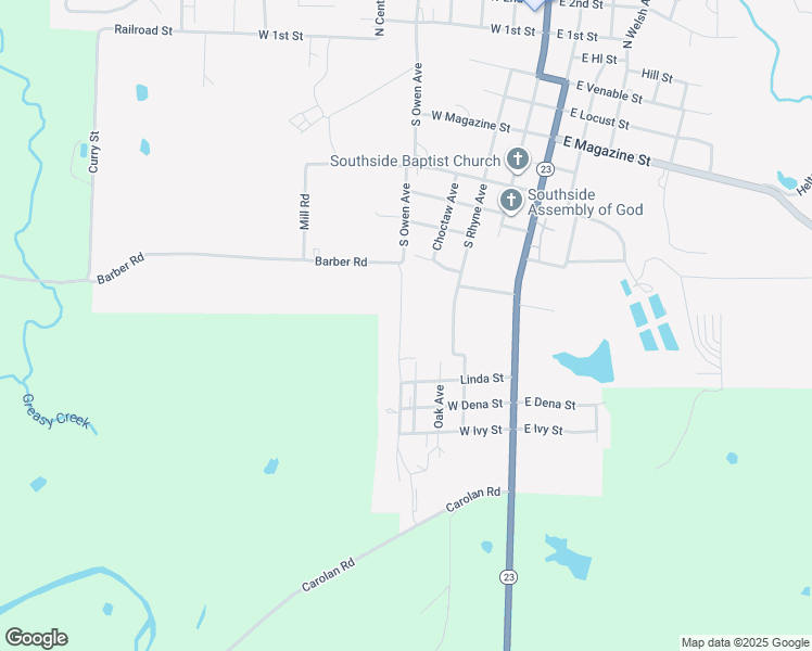 map of restaurants, bars, coffee shops, grocery stores, and more near 974 Sassafras Avenue in Booneville
