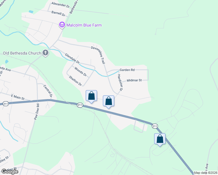 map of restaurants, bars, coffee shops, grocery stores, and more near 1108 Devonshire Trail in Aberdeen