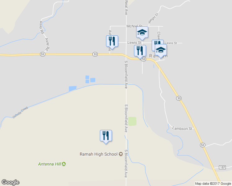 map of restaurants, bars, coffee shops, grocery stores, and more near 7-87 South Bloomfield Avenue in Ramah