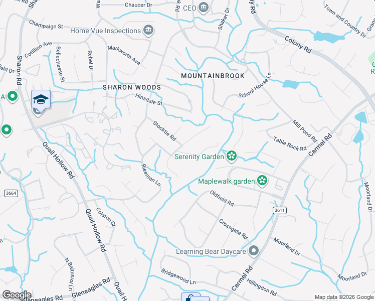 map of restaurants, bars, coffee shops, grocery stores, and more near 4219 Kronos Place in Charlotte
