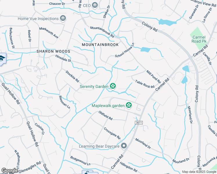 map of restaurants, bars, coffee shops, grocery stores, and more near 4115 Tottenham Road in Charlotte