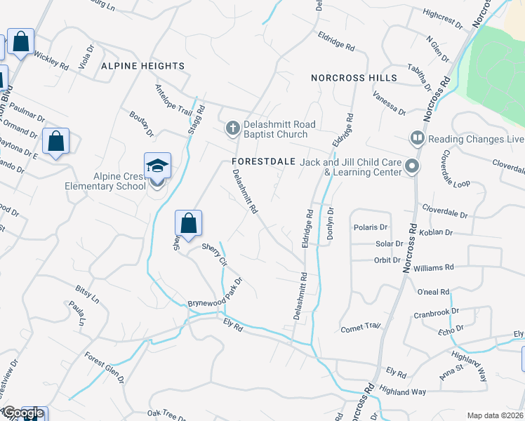 map of restaurants, bars, coffee shops, grocery stores, and more near 4642 Cary Lane in Chattanooga