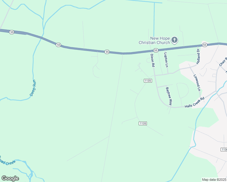 map of restaurants, bars, coffee shops, grocery stores, and more near 298 Breighmere Drive in New Bern