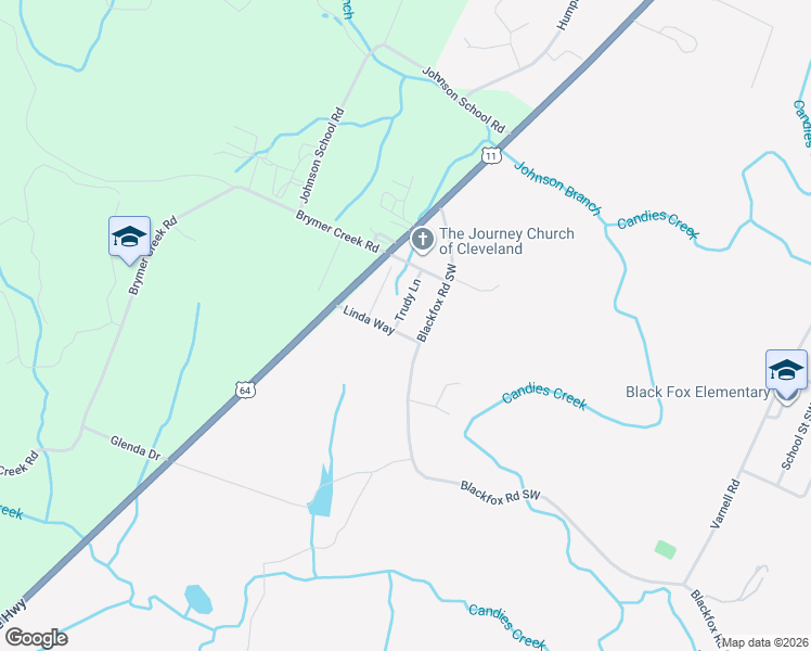 map of restaurants, bars, coffee shops, grocery stores, and more near 147 Trudy Lane in McDonald