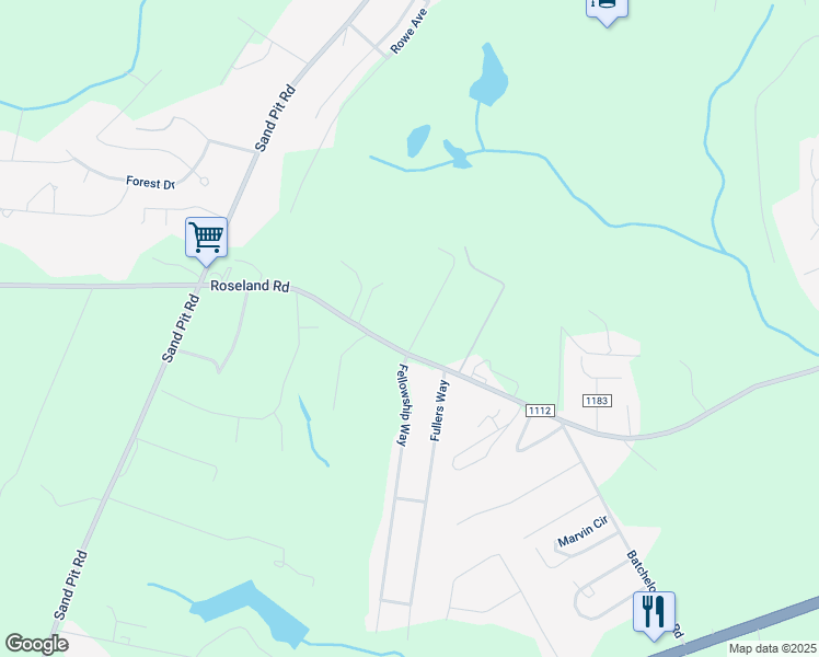map of restaurants, bars, coffee shops, grocery stores, and more near 127 Snoozing Pine Lane in Aberdeen