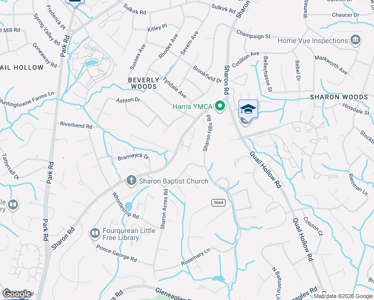 map of restaurants, bars, coffee shops, grocery stores, and more near 5816 Barrowlands Court in Charlotte