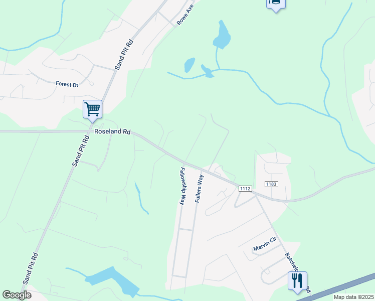 map of restaurants, bars, coffee shops, grocery stores, and more near 127 Snoozing Pine Lane in Aberdeen