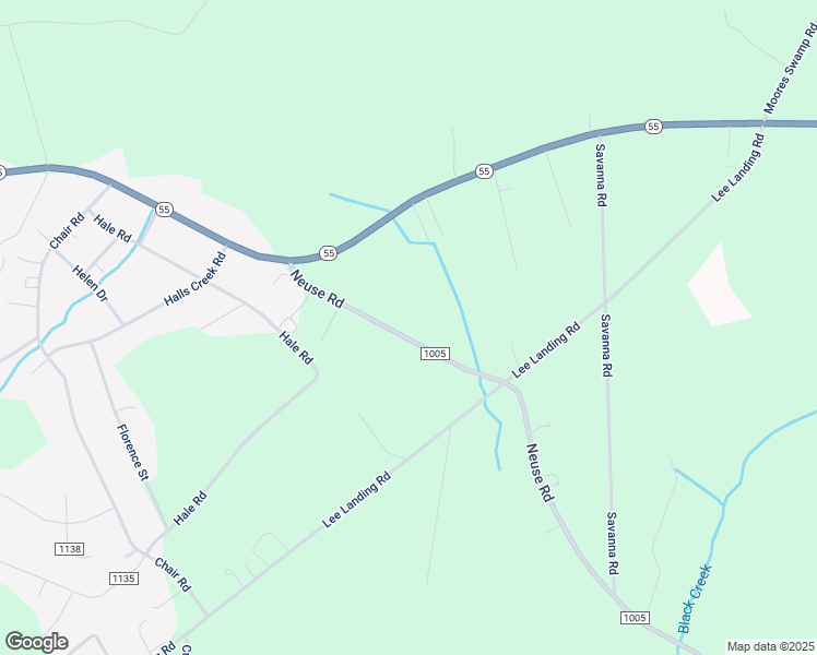 map of restaurants, bars, coffee shops, grocery stores, and more near 349 Neuse Road in New Bern