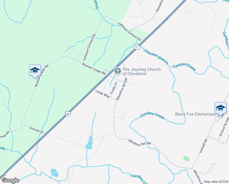 map of restaurants, bars, coffee shops, grocery stores, and more near 147 Trudy Lane in McDonald