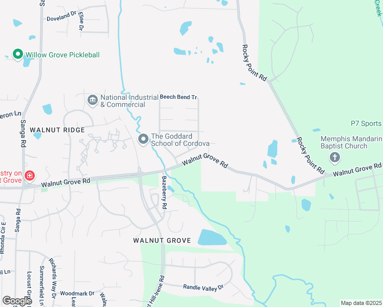 map of restaurants, bars, coffee shops, grocery stores, and more near 9181 Ivy League Lane in Memphis