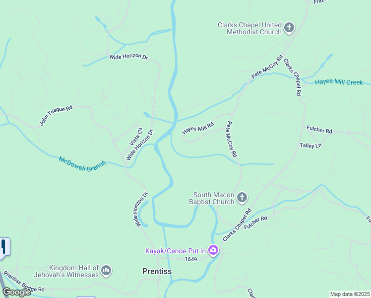 map of restaurants, bars, coffee shops, grocery stores, and more near 337 Hayes Mill Road in Franklin