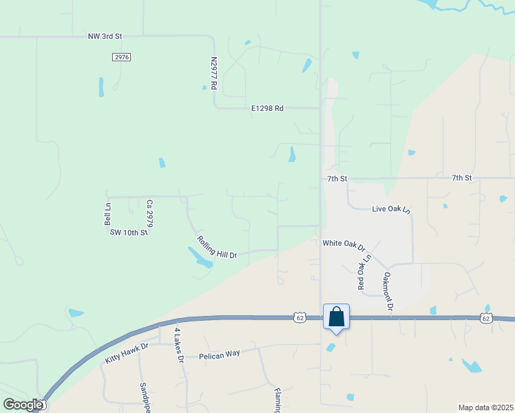 map of restaurants, bars, coffee shops, grocery stores, and more near 2918 SW 8th St in Blanchard