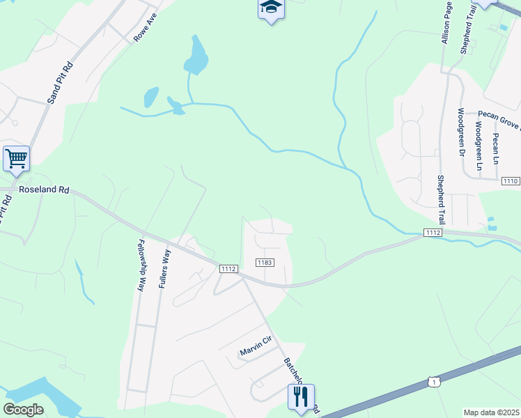 map of restaurants, bars, coffee shops, grocery stores, and more near 226 Lesella Road in Aberdeen