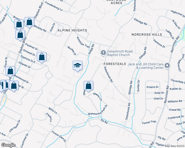 map of restaurants, bars, coffee shops, grocery stores, and more near 4639 Sherry Lane in Red Bank
