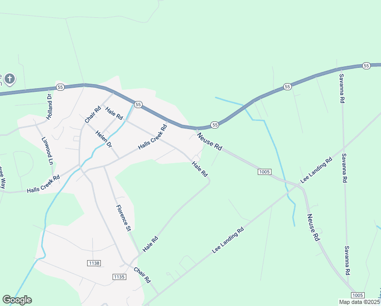 map of restaurants, bars, coffee shops, grocery stores, and more near 475 Hale Road in New Bern