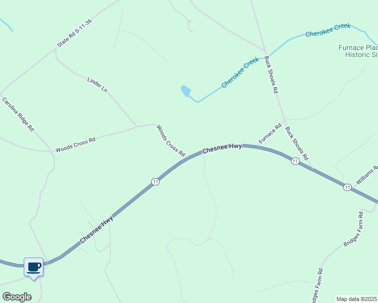 map of restaurants, bars, coffee shops, grocery stores, and more near 2386 Chesnee Highway in Gaffney