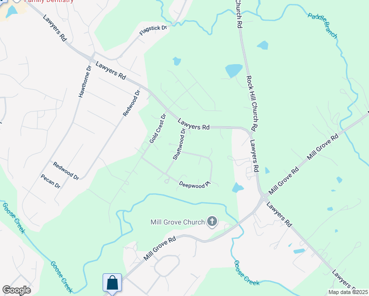 map of restaurants, bars, coffee shops, grocery stores, and more near 16416 Deepwood Place in Indian Trail