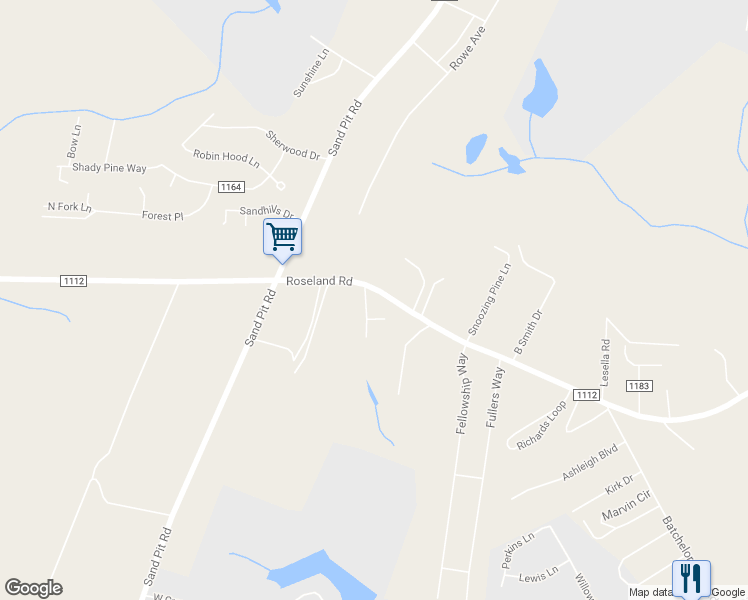 map of restaurants, bars, coffee shops, grocery stores, and more near 378 Spring Meadows Drive in Aberdeen